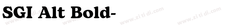 SGI Alt Bold字体转换